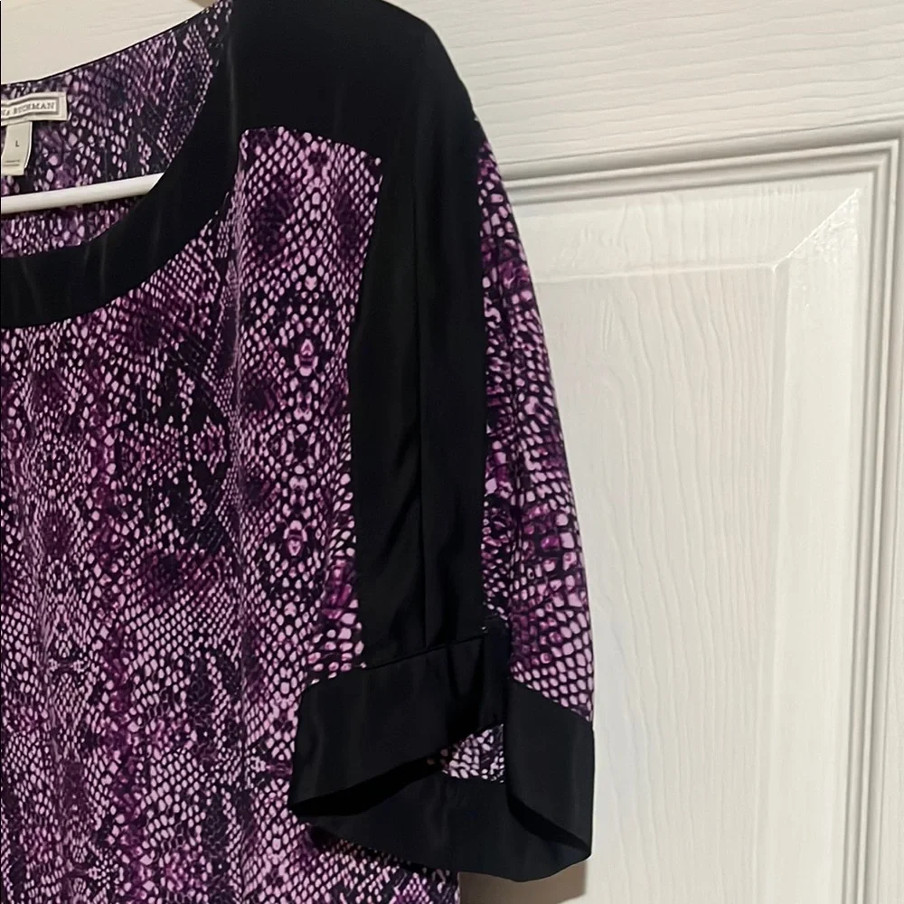 Purple Snake Print Women's Top - Picture 2 of 3